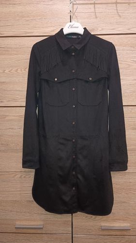 Чёрное платье Befree (XS) с бахромой