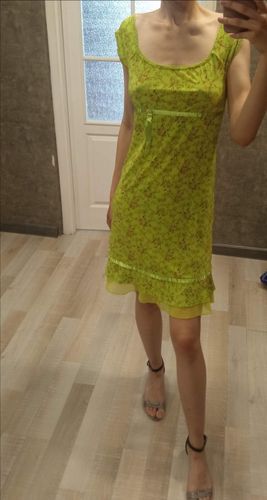 Сарафан платье зелёный летний