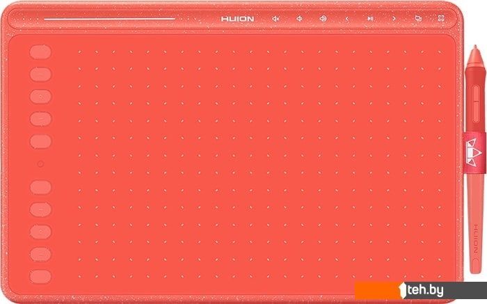 Графические планшеты Huion HS611 (коралловый красный)