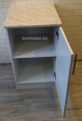 Шкаф на кухню со столешницей 40 см белый в сборе в наличии