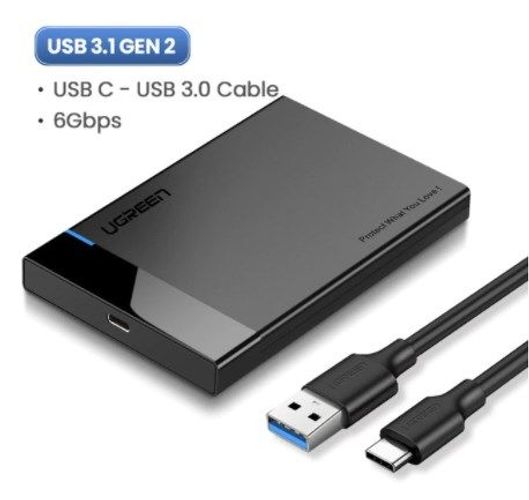 Box Бокс кейс для HDD SSD винчестера 2.5 USB 3.1