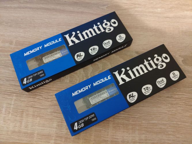 Оперативная память Kimtigo 4ГБ DDR3 1600 МГц -2шт